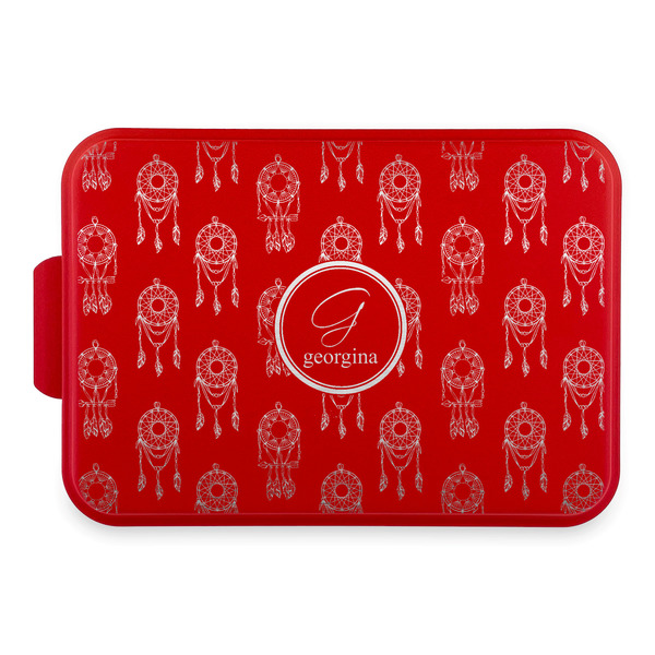 Custom Dreamcatcher Aluminum Baking Pan with Red Lid (Personalized)