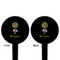 Dreamcatcher Black Plastic 4" Food Pick - Round - Double Sided - Front & Back