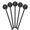 Dreamcatcher Black Plastic 5.5" Stir Stick - Round - Fan View