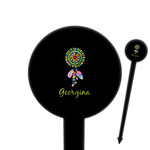 Dreamcatcher 6" Round Plastic Food Picks - Black - Double Sided (Personalized)