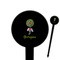 Dreamcatcher Black Plastic 6" Food Pick - Round - Closeup