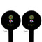 Dreamcatcher Black Plastic 6" Food Pick - Round - Double Sided - Front & Back