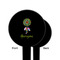 Dreamcatcher Black Plastic 6" Food Pick - Round - Single Sided - Front & Back