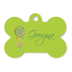 Dreamcatcher Bone Shaped Dog ID Tag (Personalized)