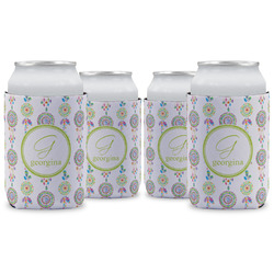 Dreamcatcher Can Cooler (12 oz) - Set of 4 w/ Name and Initial
