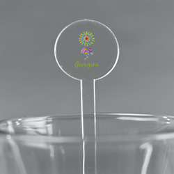 Dreamcatcher 7" Round Plastic Stir Sticks - Clear (Personalized)