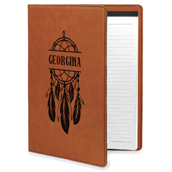 Dreamcatcher Leatherette Portfolio with Notepad - Large - Double Sided (Personalized)