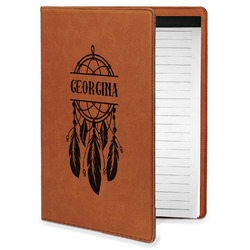 Dreamcatcher Leatherette Portfolio with Notepad - Small - Double Sided (Personalized)