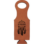 Dreamcatcher Leatherette Wine Tote - Single Sided (Personalized)