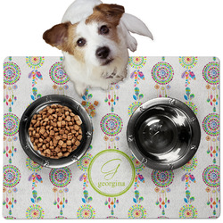 Dreamcatcher Dog Food Mat - Medium w/ Name and Initial