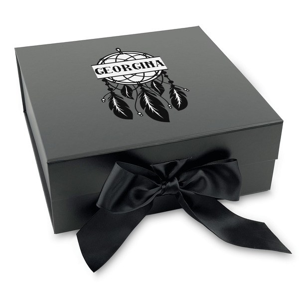 Custom Dreamcatcher Gift Box with Magnetic Lid - Black (Personalized)