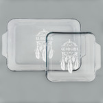 Dreamcatcher Set of Glass Baking & Cake Dish - 13in x 9in & 8in x 8in (Personalized)