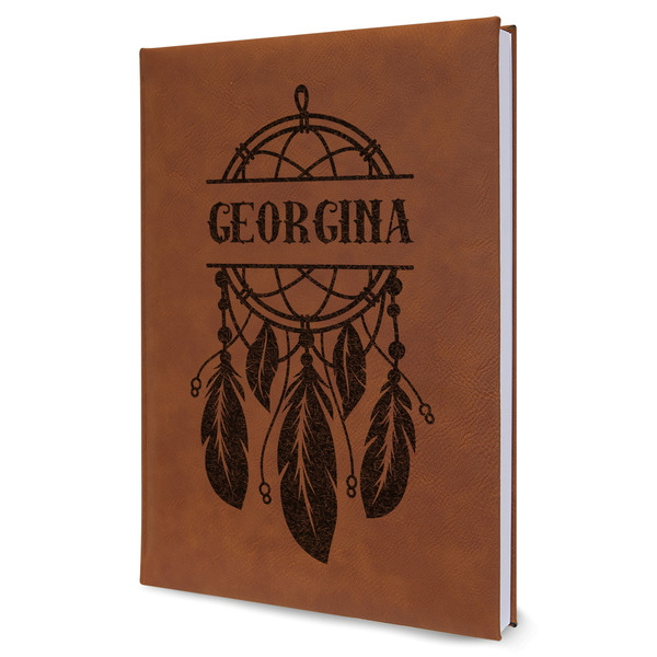 Custom Dreamcatcher Leather Sketchbook - Large - Single Sided (Personalized)