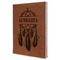 Dreamcatcher Leather Sketchbook - Large - Single Sided - Angled View