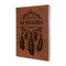 Dreamcatcher Leather Sketchbook - Small - Single Sided - Angled View