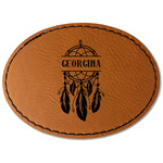 Dreamcatcher Faux Leather Iron On Patch - Oval (Personalized)