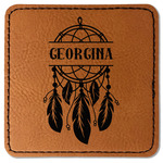 Dreamcatcher Faux Leather Iron On Patch - Square (Personalized)