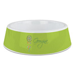 Dreamcatcher Plastic Dog Bowl - Large (Personalized)