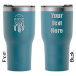 Dreamcatcher RTIC Tumbler - Dark Teal - Laser Engraved - Double-Sided (Personalized)