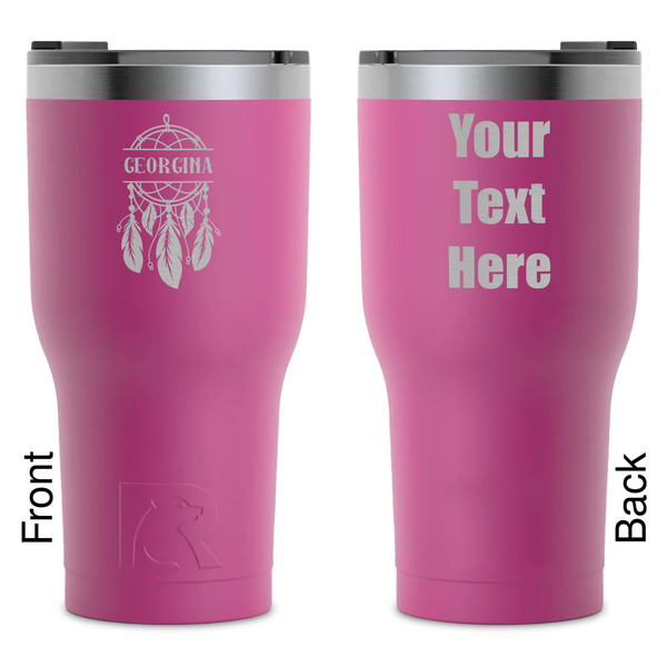 Custom Dreamcatcher RTIC Tumbler - Magenta - Laser Engraved - Double-Sided (Personalized)