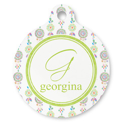 Dreamcatcher Round Pet ID Tag - Large (Personalized)