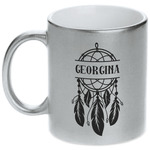 Dreamcatcher Metallic Silver Mug (Personalized)