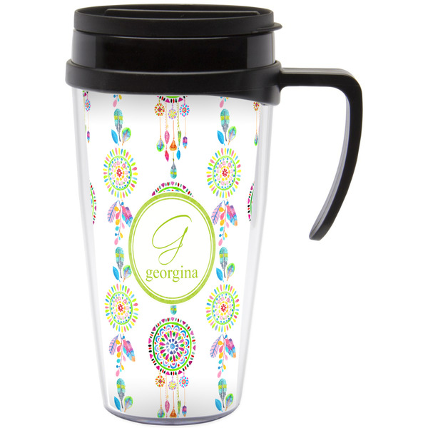 Custom Dreamcatcher Acrylic Travel Mug with Handle (Personalized)