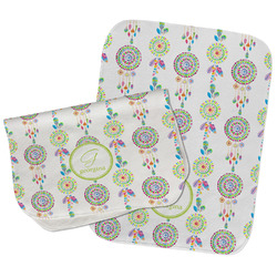 Dreamcatcher Burp Cloths - Fleece - Set of 2 w/ Name and Initial