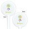 Dreamcatcher White Plastic 5.5" Stir Stick - Double Sided - Round - Front & Back