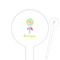 Dreamcatcher White Plastic 6" Food Pick - Round - Closeup