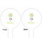 Dreamcatcher White Plastic 6" Food Pick - Round - Double Sided - Front & Back
