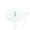 Dreamcatcher White Plastic 7" Stir Stick - Oval - Closeup