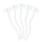 Dreamcatcher White Plastic 7" Stir Stick - Oval - Fan