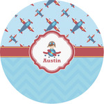 Airplane Theme Multipurpose Round Labels - 1" (Personalized)