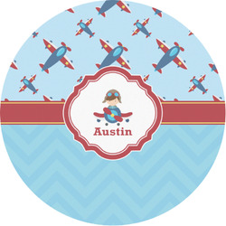 Airplane Theme Multipurpose Round Labels - 1" (Personalized)