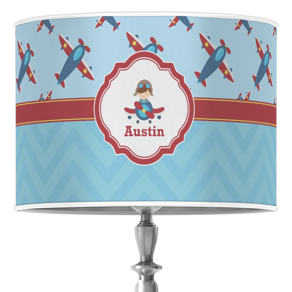 Custom Airplane Theme 16" Drum Lamp Shade - Poly-film (Personalized)