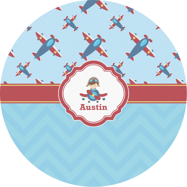 Custom Airplane Theme Multipurpose Round Labels - 2" (Personalized)