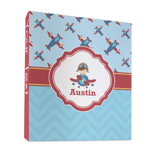 Custom Airplane Theme 3 Ring Binder - Full Wrap - 1" (Personalized)