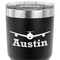 Airplane Theme 30 oz Stainless Steel Ringneck Tumbler - Black - CLOSE UP