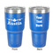 Airplane Theme 30 oz Stainless Steel Ringneck Tumbler - Blue - Double Sided - Front & Back