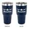 Airplane Theme 30 oz Stainless Steel Ringneck Tumblers - Navy - Double Sided - APPROVAL