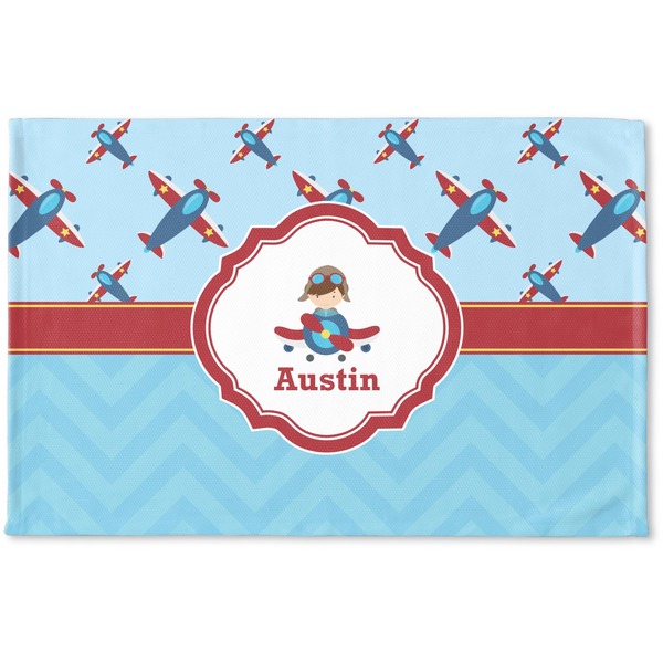 Custom Airplane Theme Woven Mat (Personalized)