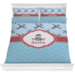 Airplane Theme Comforter Set - Full / Queen (Personalized)