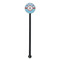 Airplane Theme Black Plastic 5.5" Stir Stick - Round - Single Stick