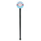 Airplane Theme Black Plastic 7" Stir Stick - Round - Single Stick