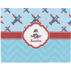 Airplane Theme Woven Fabric Placemat - Twill w/ Name or Text