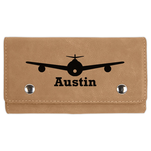 Custom Airplane Theme Cards & Dice Set - Light Brown (Personalized)