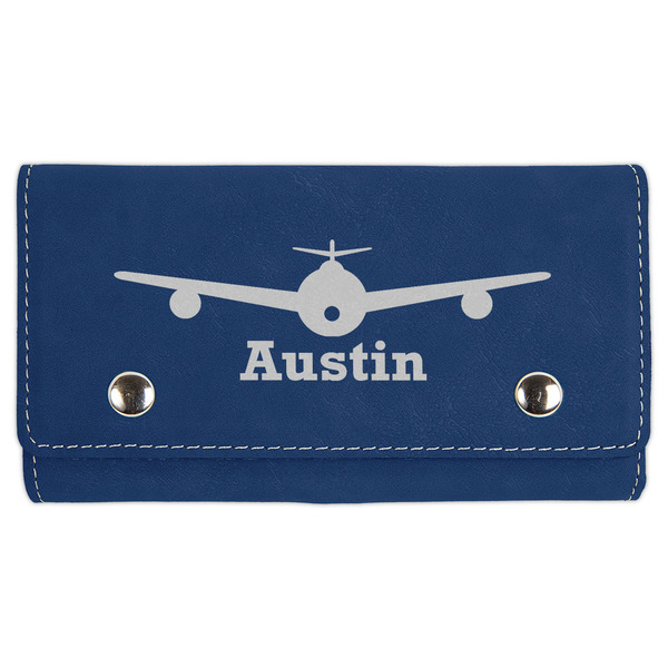 Custom Airplane Theme Cards & Dice Set - Navy Blue (Personalized)