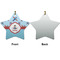 Airplane Theme Ceramic Flat Ornament - Star Front & Back (APPROVAL)