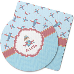 Airplane Theme Rubber Backed Coaster (Personalized)